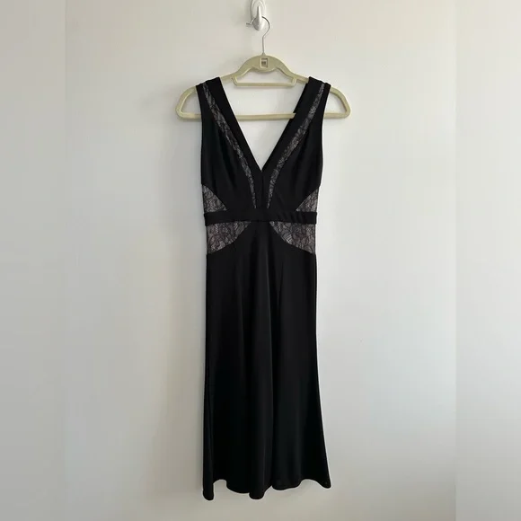 bcbg lace midi dress BCBGMAXAZRIA Pink Lace Bustier Cocktail Midi Corset Dress Size 12 MSRP $298
